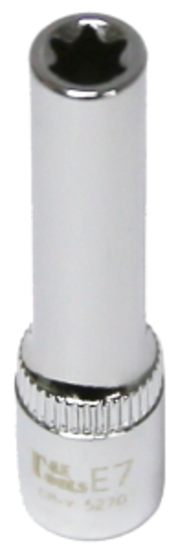 E7 x 1/4"Dr. Female Torx Socket 50mm Long T&E Tools 52707