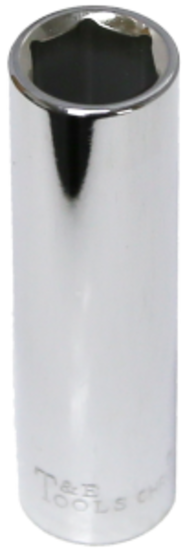 15mm x 1/2" Drive Deep Socket (6 Point) T&E Tools 54415