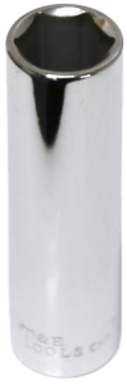 16mm x 1/2" Drive Deep Socket (6 Point) T&E Tools 54416