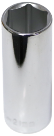 21mm x 1/2" Drive Deep Socket (6 Point) T&E Tools 54421
