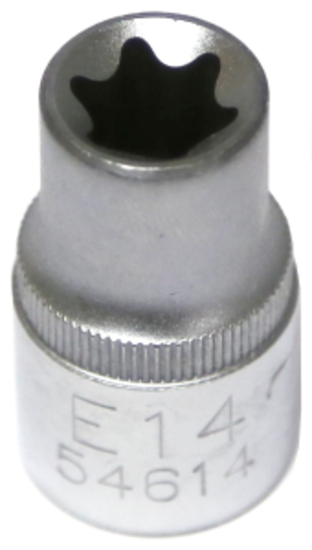 E14 1/2" Drive E-Series Female Torx Sockets (Standard Length) T&E Tools 54614