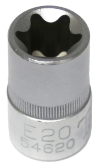 E20 1/2" Drive E-Series Female Torx Sockets (Standard Length) T&E Tools 54620
