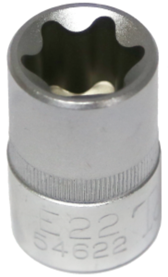 E22 1/2" Drive E-Series Female Torx Sockets (Standard Length) T&E Tools 54622