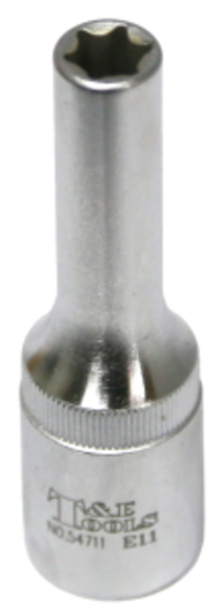 E11 x 1/2"Dr. Female Torx Socket 77mm long T&E Tools 54711