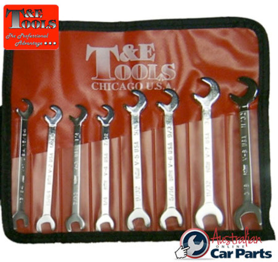 8 Piece SAE Ignition Wrench Set T&E Tools 5580
