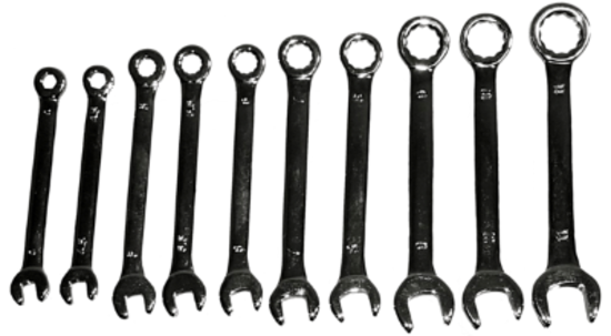 Metric Mini Combination Wrench 10 Piece Set T&E Tools 5594
