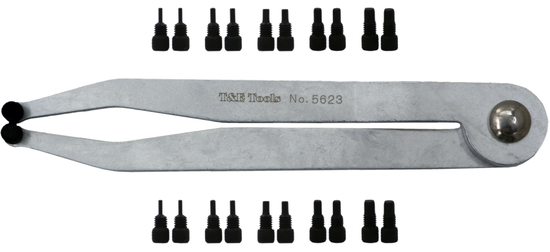 23 Piece Adjustable Face Pin Wrench Set T&E Tools 5623