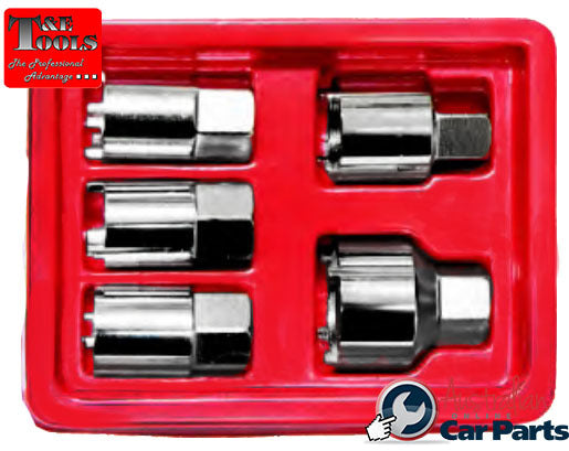 5 Piece Antenna Nut Socket Set T&E Tools 5775