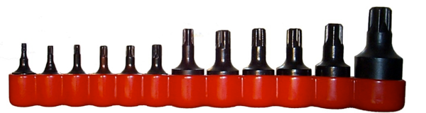 12 Piece Torx-r Driver Sockets T&E Tools 5801