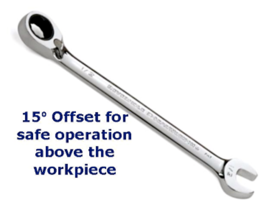 18mm Reversible Gear Ratchet Wrench T&E Tools 58018