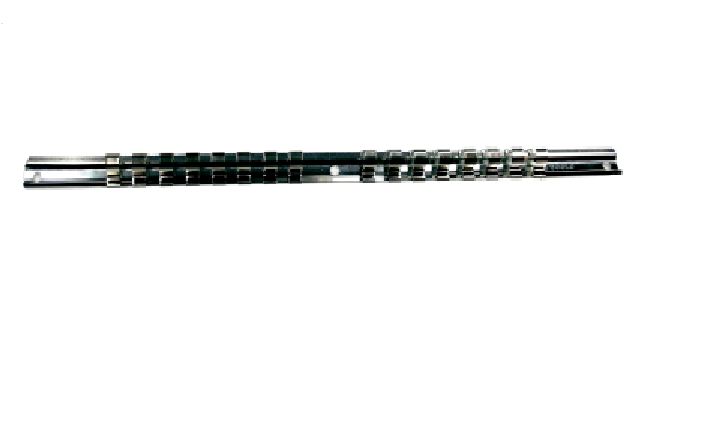 16.1/4" 3/8"Drive Socket Rail with 16 Clips T&E Tools 5921