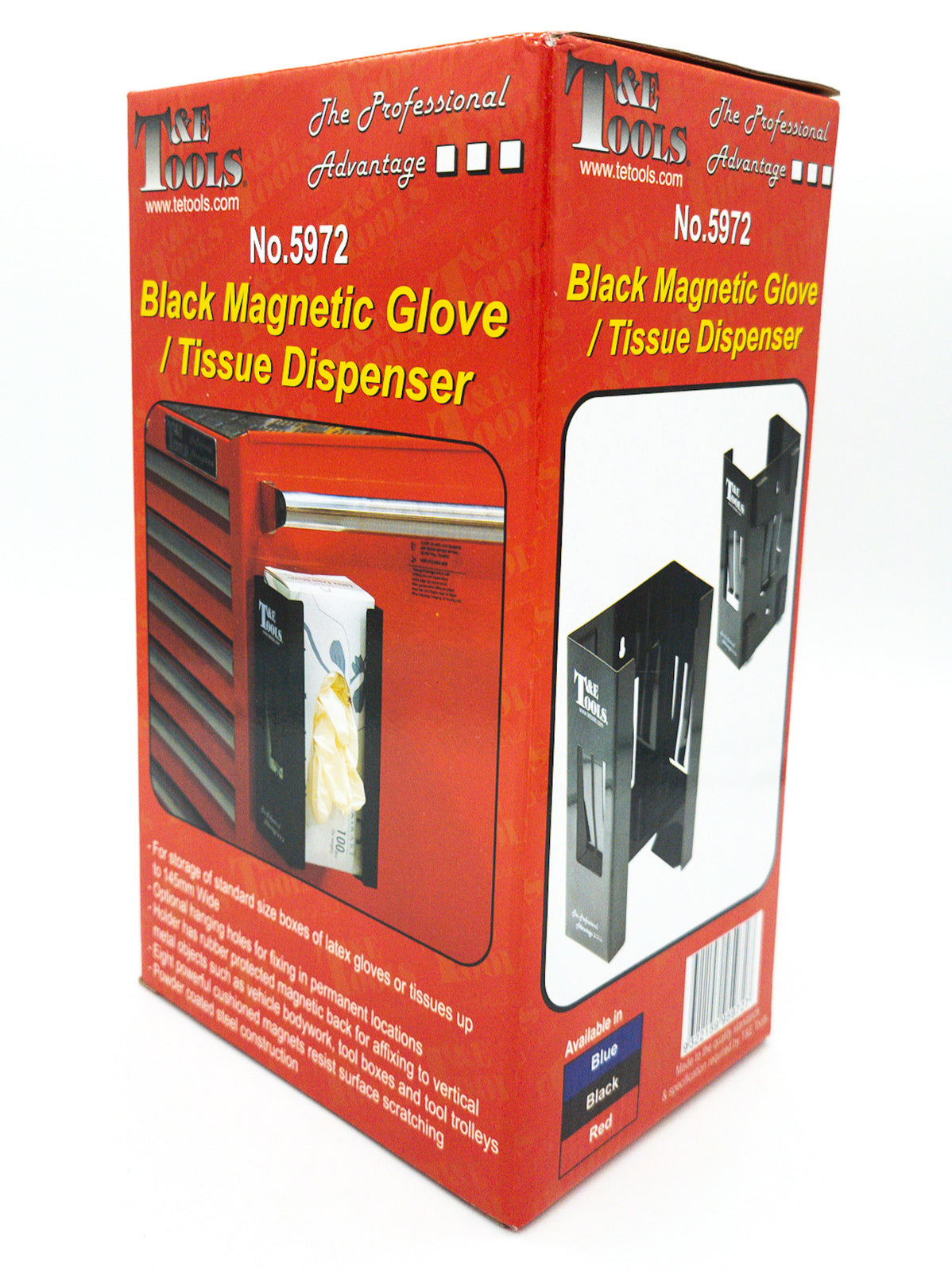 Magnetic Glove / Tissue Dispenser holder for Toolbox Black T&E Tools TE-5972