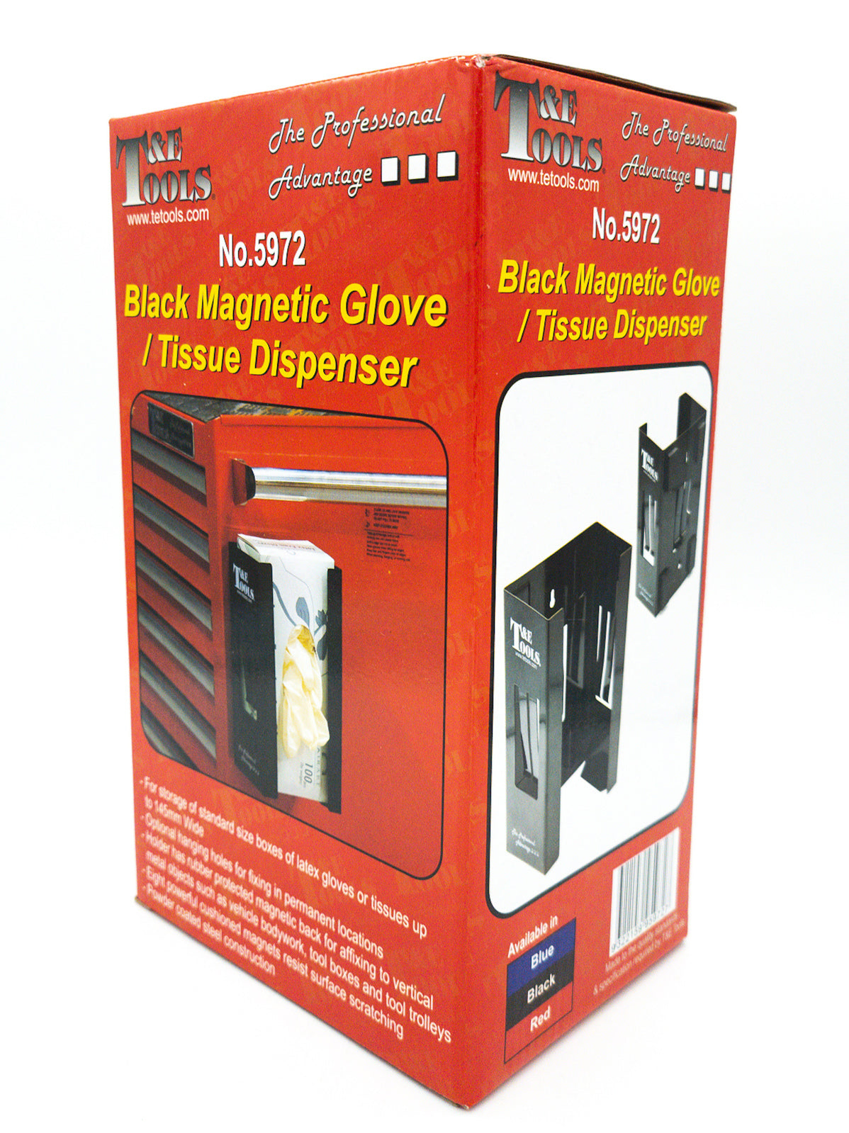 Magnetic Glove / Tissue Dispenser holder for Toolbox Black T&E Tools TE-5972