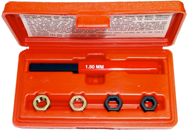 5 Piece Wheel Stud Re-threader Kit T&E Tools 6032
