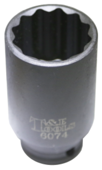 34mm x 1/2"Dr FWD Axle Nut Socket 80mm Long T&E Tools 6074