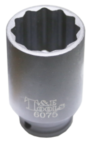 36mm x 1/2"Dr FWD Axle Nut Socket 80mm Long T&E Tools 6075