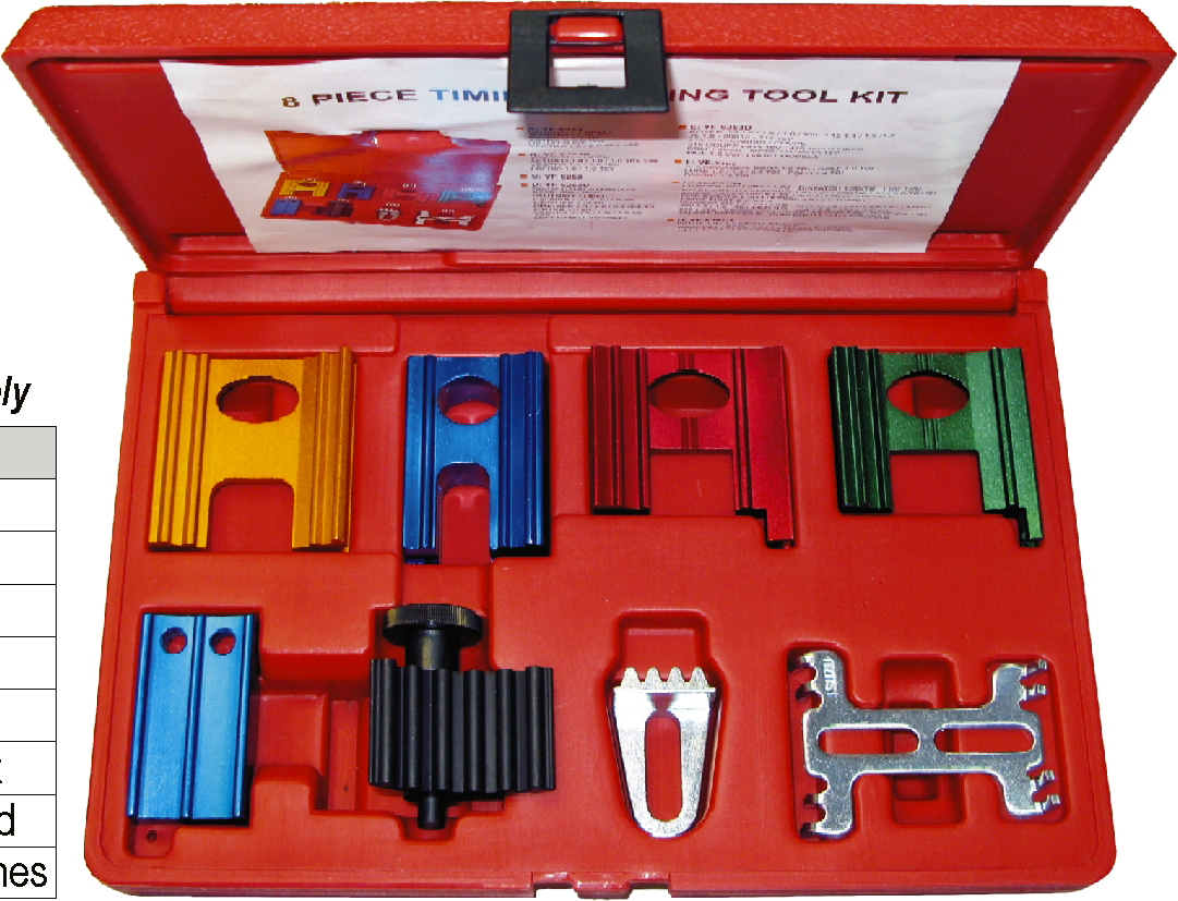 8 Piece Camshaft Timing Lock Tool Set T&E Tools 6280