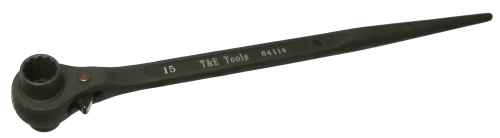 12 Point Double Sided Reversible Podger Ratchet Wrench (14 x 15mm) T&E Tools 64114