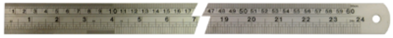 600mm (24") Double Sided Stainless Steel Rule T&E Tools 6427