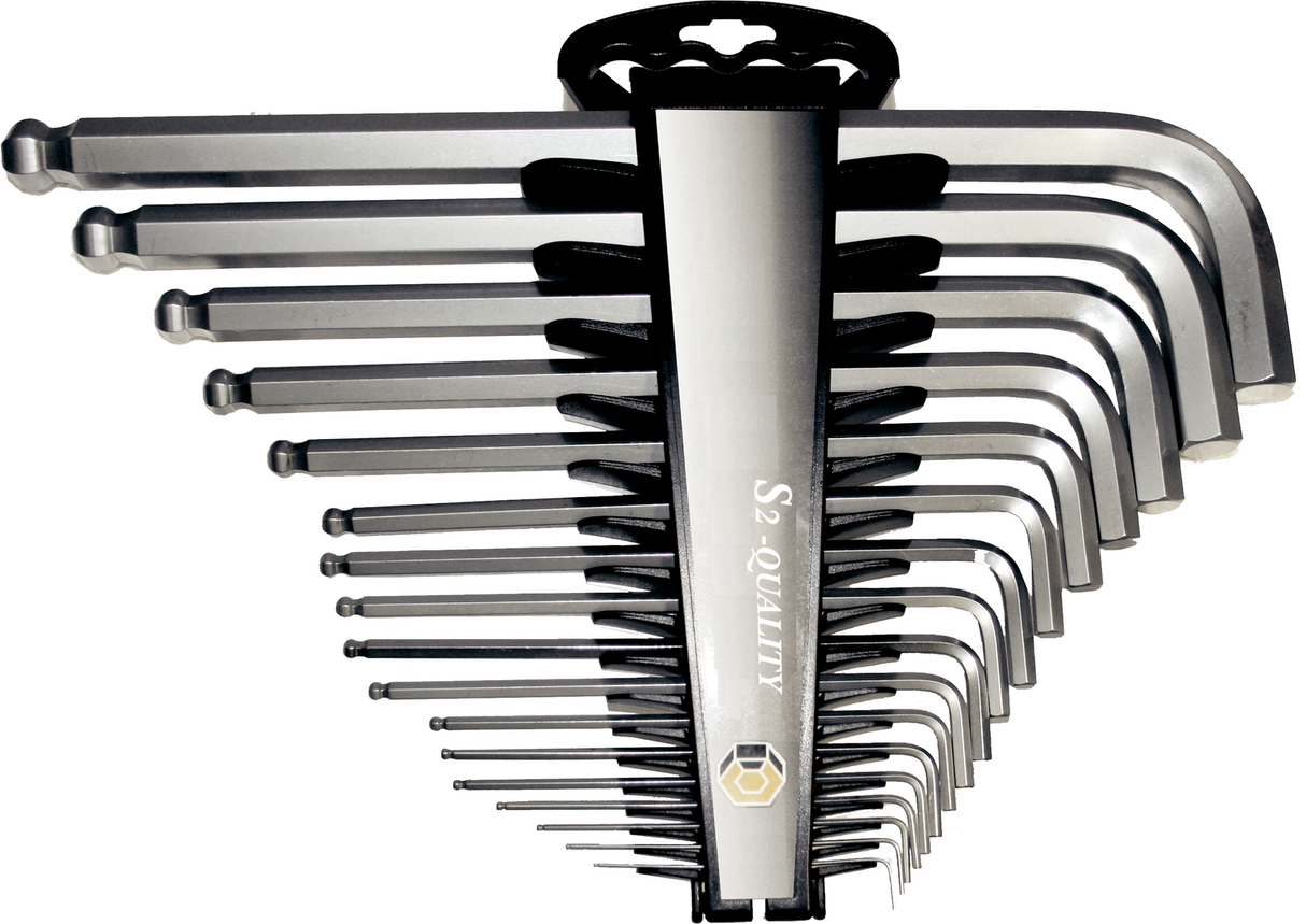 17Pc. SAE Jumbo Ball Drive Hex Key Set T&E Tools 6717