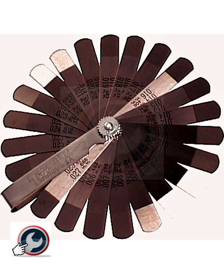 22 Blade Go-No-Go Feeler Gauge T&E Tools 7002