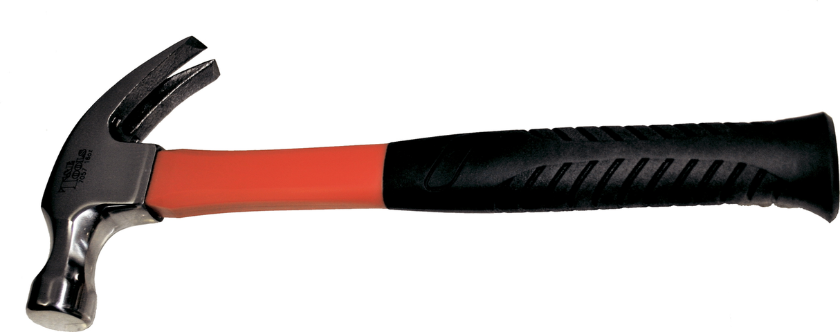 Fibreglass Handle Claw Hammer (16oz) T&E Tools 7057
