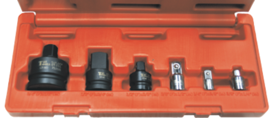 6Pc. Impact Socket Adaptors Set 1/4" - 3/4" T&E Tools 72345