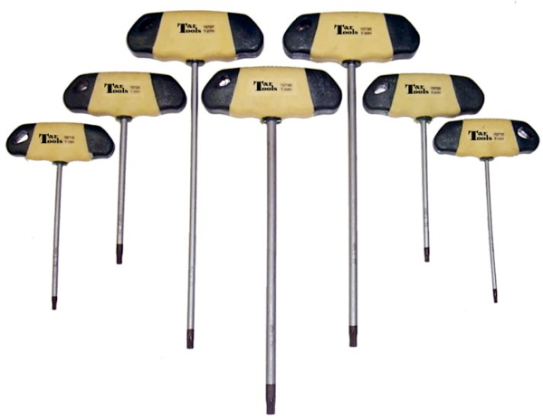 7 Piece Tamper Torx T-Handle Set T&E Tools 72700