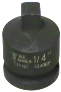 1/4" x 3/8" Drive Square Pipe Plug Socket (Male) T&E Tools 73408P