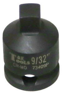 9/32" x 3/8" Drive Square Pipe Plug Socket (Male) T&E Tools 73409P