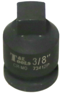 3/8" x 3/8" Drive Square Pipe Plug Socket (Male) T&E Tools 73412P