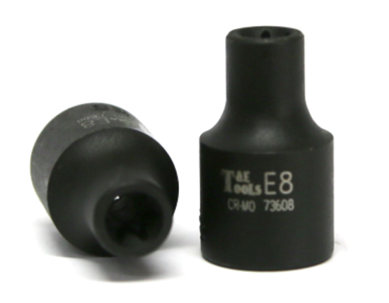 E8 3/8" Drive E-Series Torx-r Impact Socket 28mm Long T&E Tools 73608