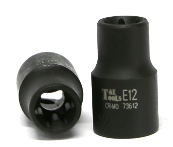 E12 3/8" Drive E-Series Torx-r Impact Socket 28mm Long T&E Tools 73612
