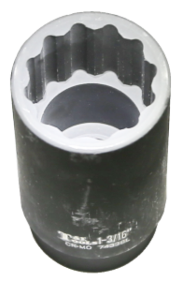 1.3/16" x 1/2" Drive Deep 12 Point Impact Socket T&E Tools 74338L