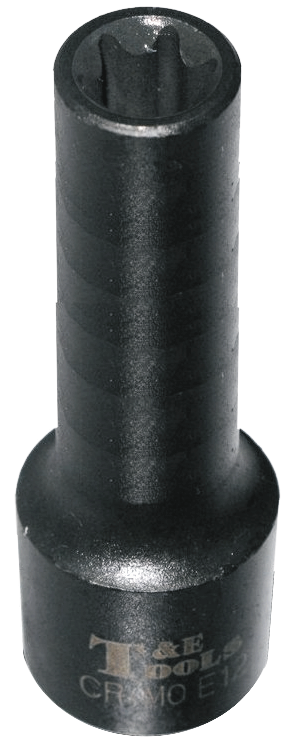 E12 x 1/2"Drive Female Impact E-Torx Socket 78mm long T&E Tools 74812L