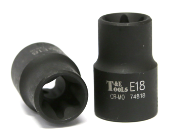 No.74818 - E18 1/2" Drive E-Series Torx-r Impact Sockets 38mm Long