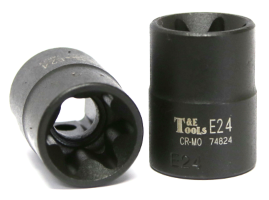 E24 1/2" Drive E-Series Torx-r Impact Sockets 38mm Long T&E Tools 74824