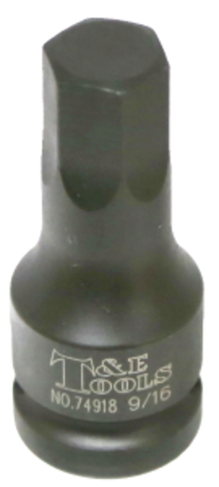 9/16" SAE In-Hex Impact Socket T&E Tools 74918