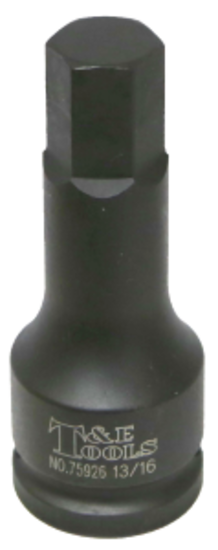 13/16" x 3/4" Drive SAE In-Hex Impact Socket T&E Tools 75926