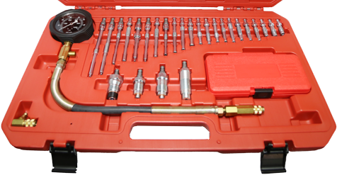 Diesel Compression Gauge (37 Pieces) T&E Tools 8100