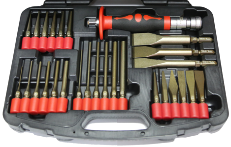 27 Piece Interchangeable Punch & Chisel Set T&E Tools 8227