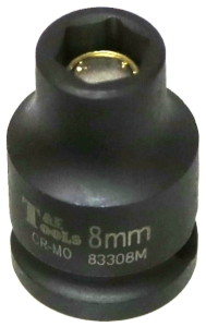 8mm x 3/8" Drive Magnetic Impact Metric Socket T&E Tools 83308M