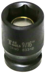 9/16" x 3/8" Drive Magnetic Impact SAE Socket T&E Tools 83318