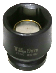 19mm x 3/8" Drive Magnetic Impact Metric Socket T&E Tools 83319M