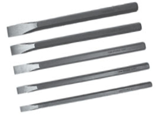 5 Piece Long Cold Chisel Set T&E Tools 8379