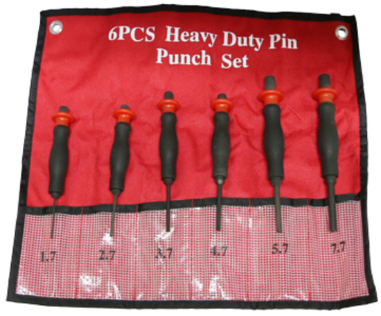 6Pc. Light Duty Pin Punch Set T&E Tools 8415