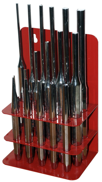 17 Piece Pin Punch & Drift Set T&E Tools 8417