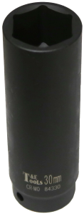30mm x 1/2" Drive Extra Deep Impact Socket T&E Tools 84330