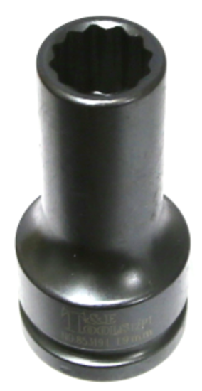 19mm x 3/4" Drive 12 Point Deep Impact Socket T&E Tools 85319L