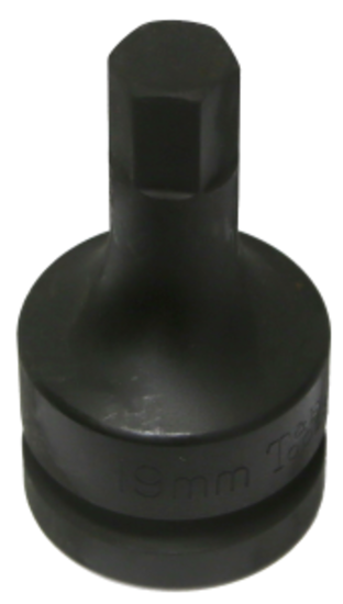 19mm Metric In-Hex Impact Sockets 1" Drive x 100mm Length T&E Tools 86919